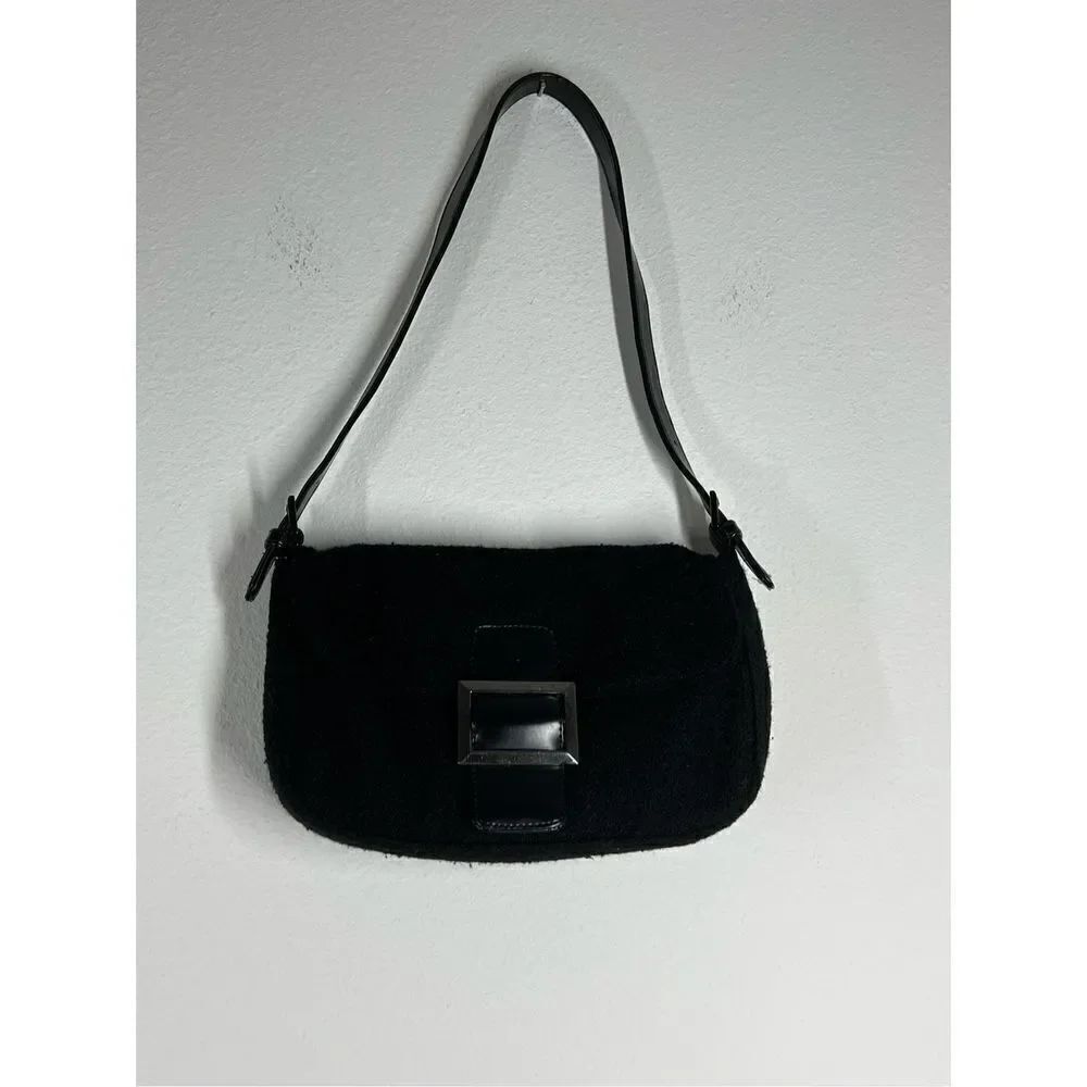 BECHAMEL BAGUETTE CLOTH HANDBAG Hobo Black